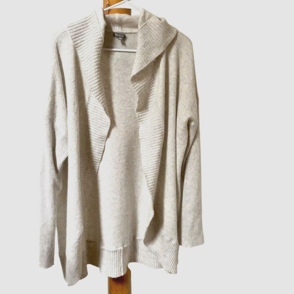 GapBody Oatmeal Rabbit Hair Blend Cardigan Sweater XL Cozy